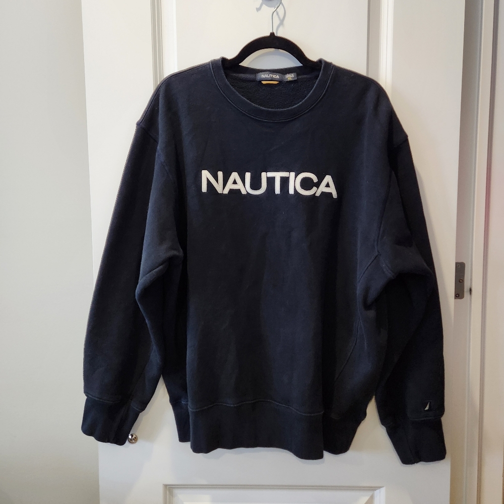 NAUTICA Navy Blue Logo Sweatshirt